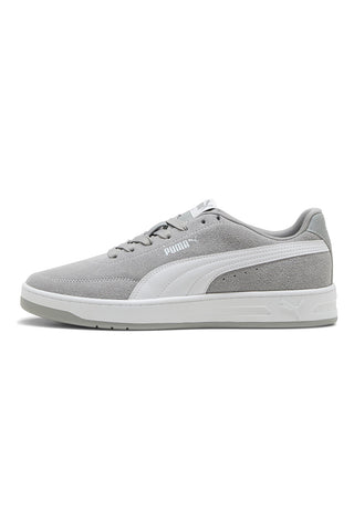 Sneakers grigie in pelle scamosciata con suola in gomma Puma Court Classic Clean SD