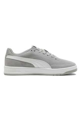 Sneakers grigie in pelle scamosciata con suola in gomma Puma Court Classic Clean SD