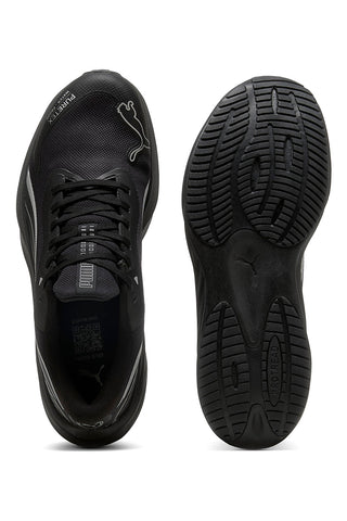 Puma POUNCE LITE PTX Schwarze wasserdichte Laufschuhe mit PURETEX-Membran