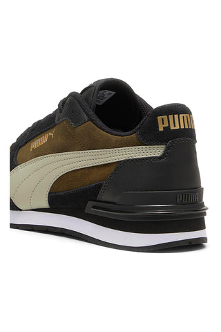 Puma ST RUNNER V4 SD olivgrüne Sneaker mit Wildlederdetails