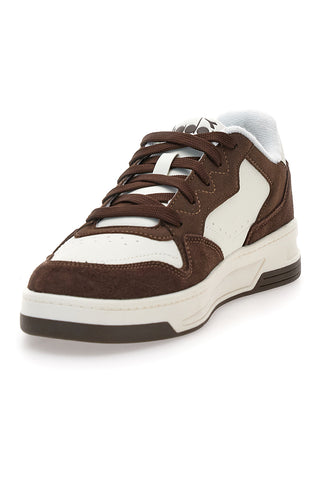 Sneakers bianche e marroni con inserti scamosciati Diadora Ginger S