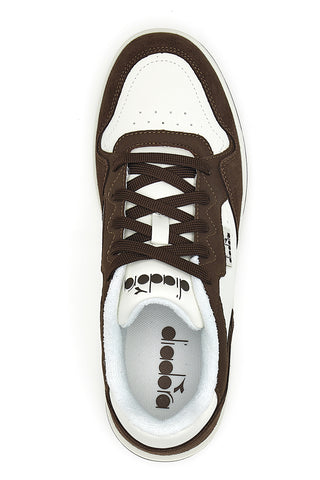 Sneakers bianche e marroni con inserti scamosciati Diadora Ginger S