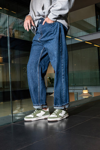 Grün-weiße Leder-Sneaker Diadora 182198 70224