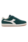 Grüne Wildleder-Sneaker mit seitlichem Diadora Kick-Logo