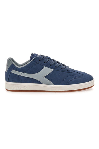 Sneakers blu in suede con dettagli grigi Diadora Kick