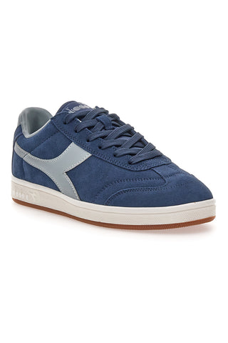 Sneakers blu in suede con dettagli grigi Diadora Kick