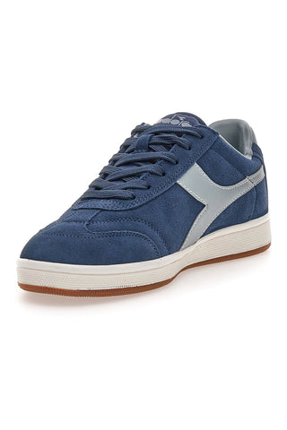 Sneakers blu in suede con dettagli grigi Diadora Kick