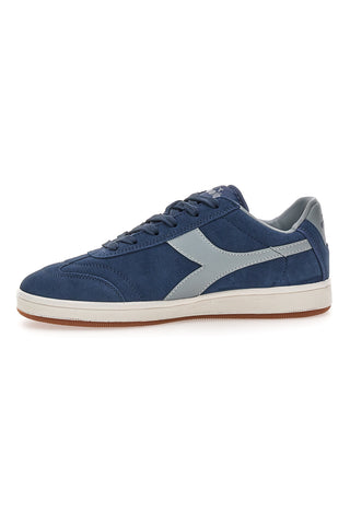Sneakers blu in suede con dettagli grigi Diadora Kick