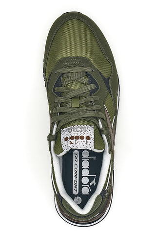Diadora N.92 – Sneaker aus Stoff und Wildleder in Militärgrün