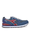 Sneakers blu con dettagli bordeaux e suola retro running Diadora N 92
