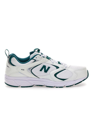 New Balance ML408T weiße Sneakers mit grünen Einsätzen