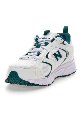 New Balance ML408T weiße Sneakers mit grünen Einsätzen
