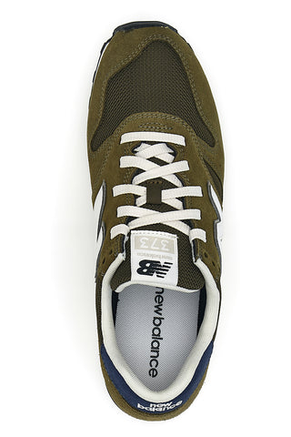 Olivgrüne Sneaker mit weißem New Balance Logo ML373XD2