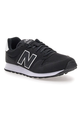 New Balance 500 Sneaker aus schwarzem Mesh und Leder