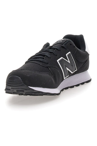 New Balance 500 Sneaker aus schwarzem Mesh und Leder
