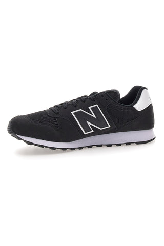 New Balance 500 Sneaker aus schwarzem Mesh und Leder