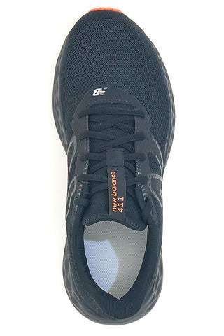 New Balance M411RU3 – Gepolsterte Laufschuhe aus schwarzem Mesh