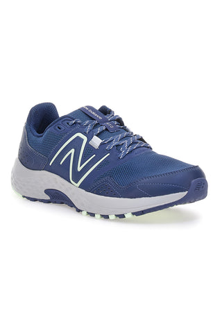 Scarpe running blu in mesh con suola trail New Balance MT410CN8
