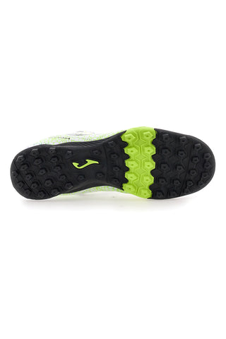 Joma Maxima 2532 weiße Fußballschuhe mit Limettendetails
