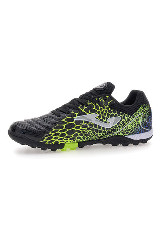 Joma Maxima 2531 schwarze Fußballschuhe mit fluoreszierenden Details