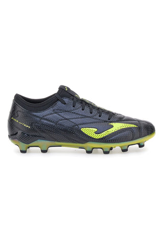 Joma Evolution 2531 Firm Ground Schwarze Fußballschuhe mit FG-Stollen und limettengrünen Details