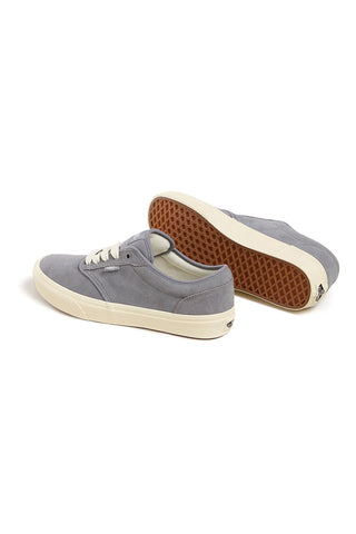 Vans – Atwood – Graue Leder-Sneaker mit beiger Sohle