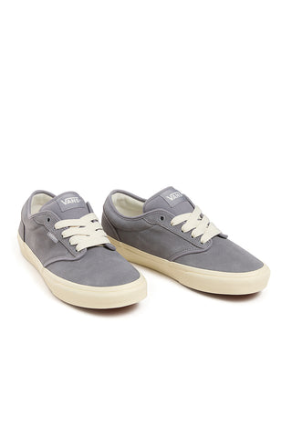 Vans – Atwood – Graue Leder-Sneaker mit beiger Sohle