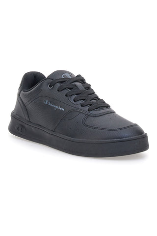 Champion – Newman – Schwarze Synthetik-Sneaker im Basketball-Stil