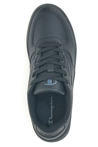 Champion – Newman – Schwarze Synthetik-Sneaker im Basketball-Stil