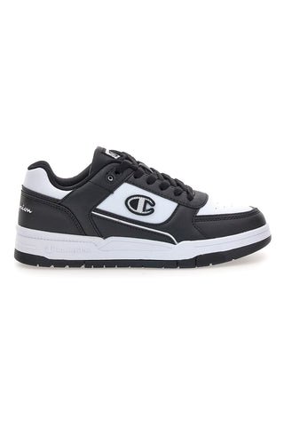 Champion RD18 2 MID B PS Schwarz-weiße Mid-Top-Sneaker mit Klettverschluss