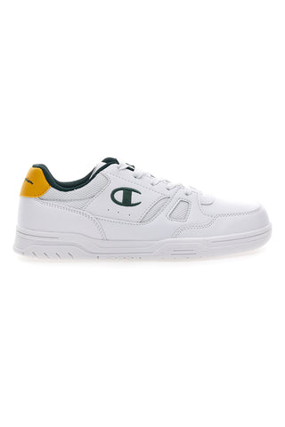 Sneakers bianche con dettagli verde e giallo Champion CLY 87 B GS