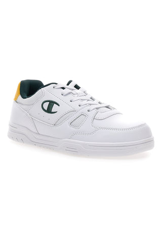 Weiße Sneakers mit grünen und gelben Details Champion CLY 87 B GS