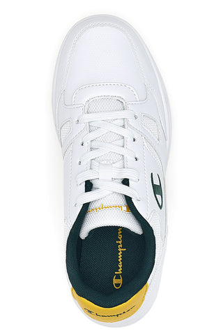 Weiße Sneakers mit grünen und gelben Details Champion CLY 87 B GS