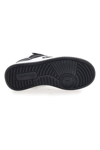 Champion RD18 2 MID B PS Weiße und blaue Mid-Top-Sneaker mit Klettverschluss