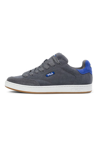 Fila FFM0437 graue Wildleder-Sneaker mit blauen Details