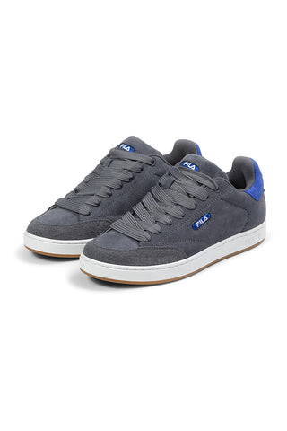 Fila FFM0437 graue Wildleder-Sneaker mit blauen Details