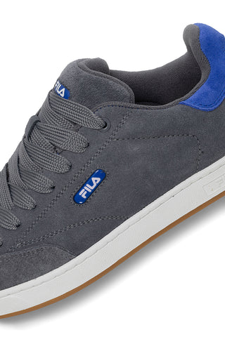 Fila FFM0437 graue Wildleder-Sneaker mit blauen Details