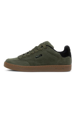 Fila FFM0437 grüne Wildleder-Sneaker mit schwarzen Details