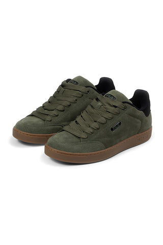 Fila FFM0437 grüne Wildleder-Sneaker mit schwarzen Details