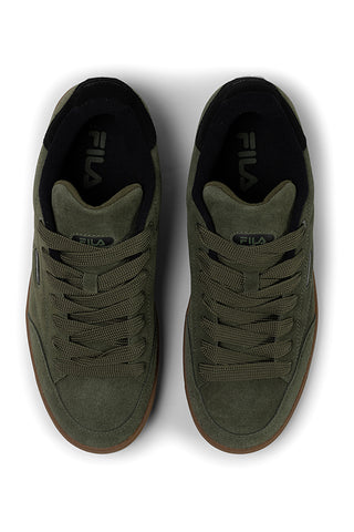 Fila FFM0437 grüne Wildleder-Sneaker mit schwarzen Details