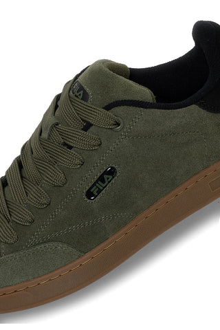 Fila FFM0437 grüne Wildleder-Sneaker mit schwarzen Details