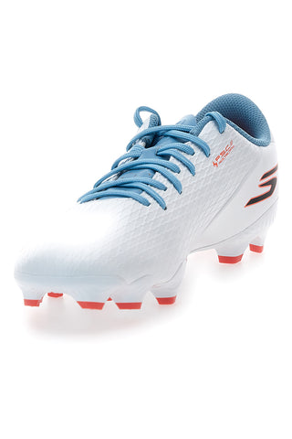 Skechers SKX_2 Club MG – Weiße Fußballschuhe mit blauen Details