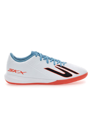 Scarpe da calcio indoor bianche con dettagli azzurri Skechers Club IC