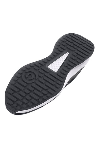 Schwarze Mesh-Sneaker mit Under Armour Charged Edge-Ledereinsätzen