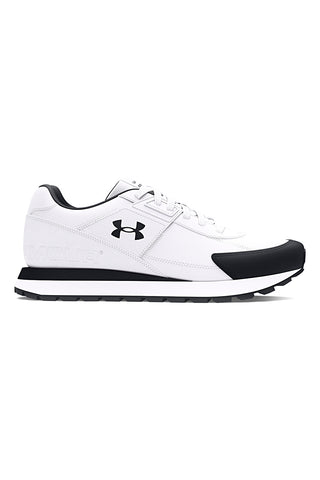 Under Armour Essential Runner Weiße Laufschuhe mit Obermaterial aus Leder