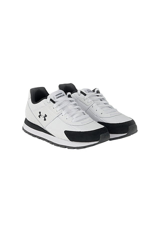 Under Armour Essential Runner Weiße Laufschuhe mit Obermaterial aus Leder