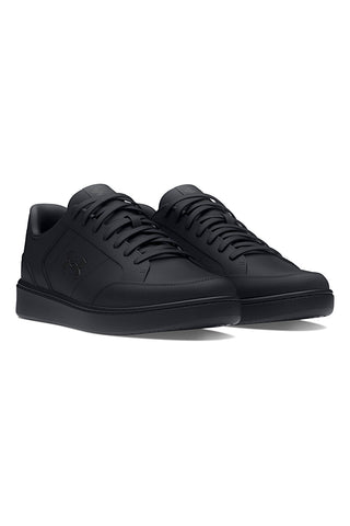 Scarpe nere in pelle con suola piatta Under Armour UA Official