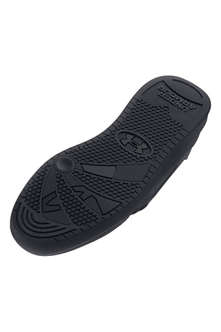 Offizielle Under Armour UA Schuhe aus schwarzem Leder mit flacher Sohle