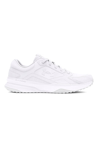 Weiße Mesh-Sneaker mit Ledereinsätzen Under Armour Edge Leather