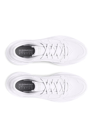 Sneakers bianche in mesh con inserti in pelle Under Armour Edge Leather